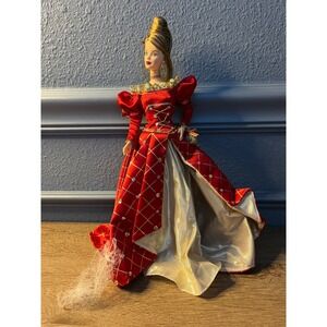 Barbie Collector Edition Red Gold Gown Doll Elegant Victorian Style